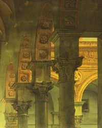 The Apothecary of a Cloister, af Giovanni Migliara, detaljer