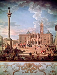Piazza og Santa Maria Maggiore-kirken