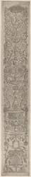 Ornamentpanel: To sfinkser, der understøtter skjolde