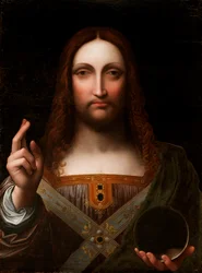 Cristo Salvator Mundi (olie på træpanel)