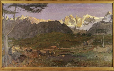 Schweiz, Sankt Moritz, Livet, alpint triptykon