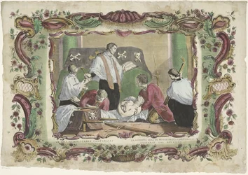 Begravelse af de døde VII opus misericordiae corporalis / La septima obrade misericordia corporale (titel på objektet) The Spiritual Works of Mercy (serietitel)