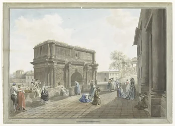Udsigt over Septimius Severus bue i Rom L