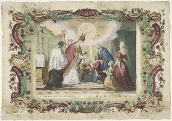 Den hellige konfirmations sakramente II. sacramentum confirmatio / II. sacramento el crisma (titel på objekt) De syv sakramenter (serietitel)