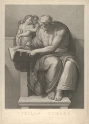 Den cumæiske sibylle efter fresken af Michelangelo i Det Sixtinske Kapel, 1784-90.