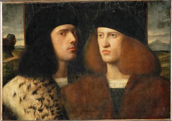 To unge mænd, muligvis Giovanni og Gentile Bellini ...