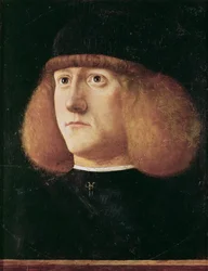 Renæssance: Portræt af en ung mand par Mansueti, Giovanni di Niccolo (ca. 1465-1527), ca. 1500. Olie på træ, 29,7x22,3. Kunsthistorisk Museum, Vienne