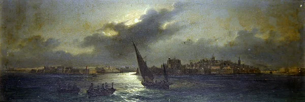 Udsigt fra Malta - ud for havnen (olie ombord)