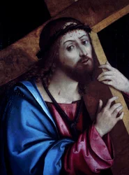 Kristus bærer korset, af Girolamo Marchesi kendt som Cotignola (ca. 1471-1540), tempera på lærred, 41x56 cm.
