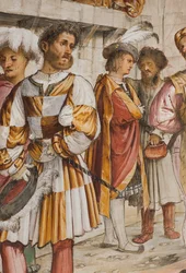 Centralskib, femte sydspan, Kristus foran Pilatus, Girolamo Romanino