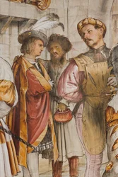 Centralskib, femte sydspan, Kristus foran Pilatus, Girolamo Romanino