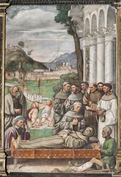 Sankt Antonius død, den helliges skole