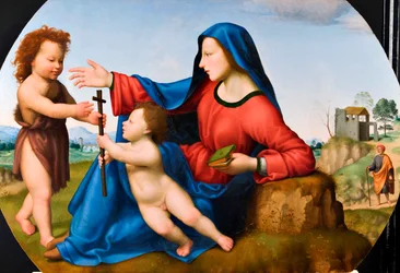 Madonna og barn med den unge Johannes Døberen.
