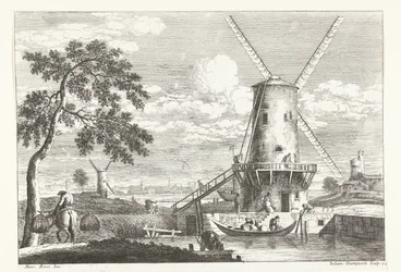 Landskab med en mølle på vandet Italienske landskaber (serietitel)