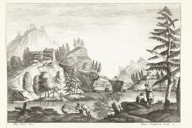 Landskab med flod og nogle figurer Italienske landskaber (serietitel)
