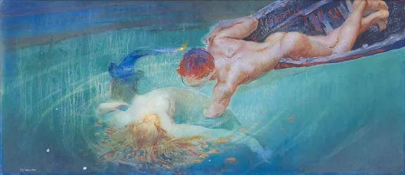 Havfrue eller grøn afgrund, ca. 1900 (olie på lærred)