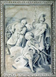 Allegori om forsigtighed og værdi, der holder lænket formue (maleri, ca. 1820-1826)
