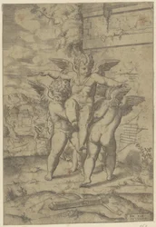 Amor og tre putti