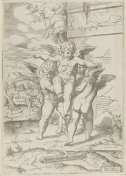 Amor og tre putti