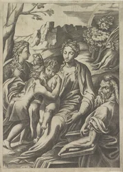 Hellig Familie med den unge Johannes Døberen og Maria Magdalene