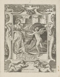 Juno beordrer Sleep til at sænke sig ned på Jupiter Love, Anger and Jalousy of Juno (serietitel) Amori sdegni et gielosie di Giunone (serietitel)