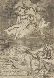 Venus tumler med putti i skyerne, fra 