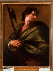 Repræsentation af apostlen Sankt Matthæus (Apostlen Sankt Mattæus) Maleri af Giulio Cesare Procaccini (1574-1625)