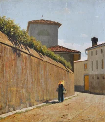 Lane under the sun, ca. 1863 (olie på plade)