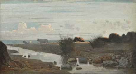 Lido med græssende okser, ca. 1862-63 (olie på panel)