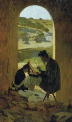 Maleren Stanislao Pointeau, ca. 1863 (olie på plade)