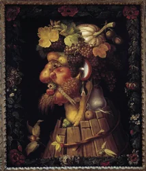 Efterår. Allegori over årstiderne. Maleri af Giuseppe Arcimboldo (1527-1593). Louvre-museet