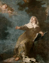 Sankt Margaretha af Cortona (olie på lærred)