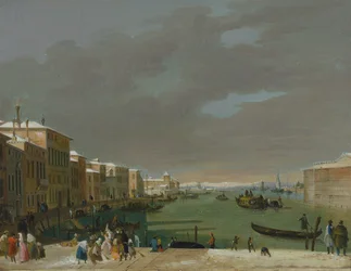 Venedig med sne og masker