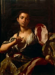 Cleopatra, af Giuseppe Bonito (1707-1789), olie på lærred, 99x74 cm, Ptolemaic Kingdom