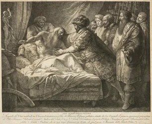 Allegori om maleri Leonardo da Vincis død, ca. 1790.