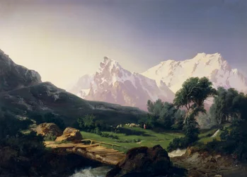 Alpine tinder, Gressoney Valley, af Giuseppe Camino (1818-1890)