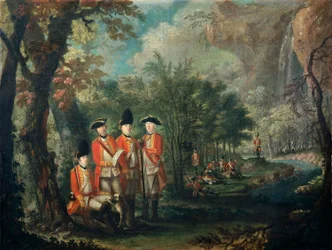 The 25th Regiment of Foot in Menorca (Menorca), ca. 1771 (olie på lærred)