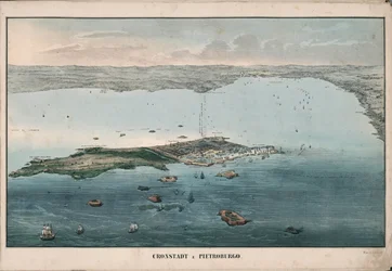 Panoramaudsigt over Kronstadt, 1853.