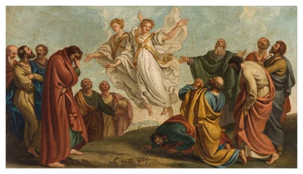 Giuseppe Diotti, skitse, engles åbenbaring for apostlene efter himmelfarten