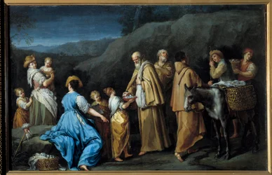 Religious Queteurs Maleri af Giuseppe Gambarini (1680-1725)