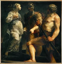 Aeneas, sibyllen og Charon (maleri på lærred)