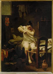 Loppen (olie på lærred)