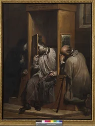 Sankt Johannes Nepomuk hører dronningen af Bøhmens skriftemål, 1729-41