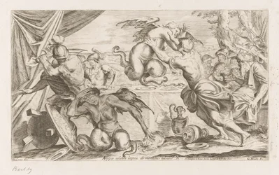 Aeneas og hans kammerater kæmper mod harpierne Arpijae celebri lapsu de montibus adsunt (titel på objekt) Wanderings of Aeneas (serietitel) L