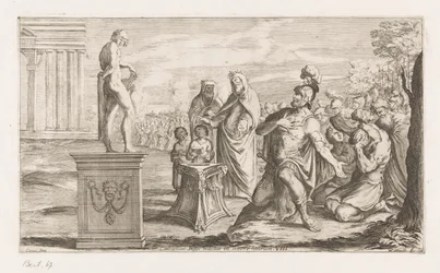 Aeneas tilbyder Apollo Kong Coelicolus dræber en tyr på stranden (titel på objekt) Omzwervingen van Aeneas (serietitel) L