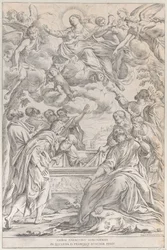 Plade 3: Jomfruens antagelse, 1678.