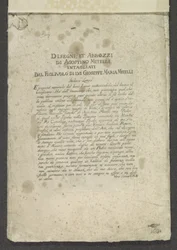 Titeltryk med forord i rækkefølge Ornamenter (serietitel) Tegninger og skitser af Agostino Mitelli Udskåret af hans søn Gioseppe Maria Mitelli (serietitel på objekt)