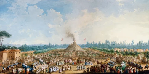 Fejring ved Cascine til ære for Ferdinand III, vulkanen