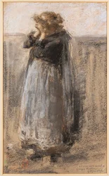 Sad Time (pastel på papir)