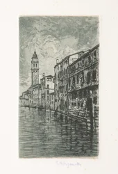 Venedig (ætsning og akvatinte på hvidt papir)